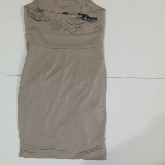R&M Richards women's mocha champagne stretch dress size 6. - Picture 3 of 10